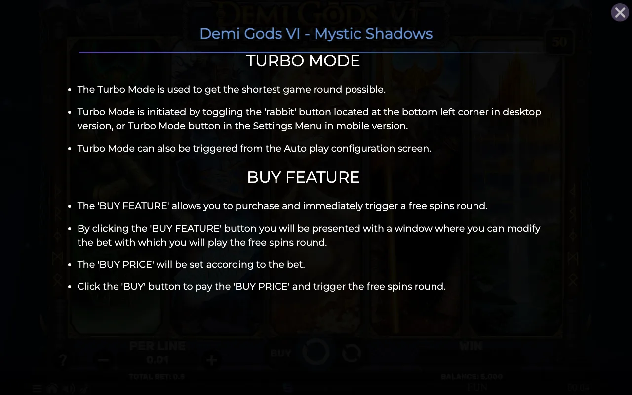 Game rules, page 8 — Demi Gods vi Mystic Shadows