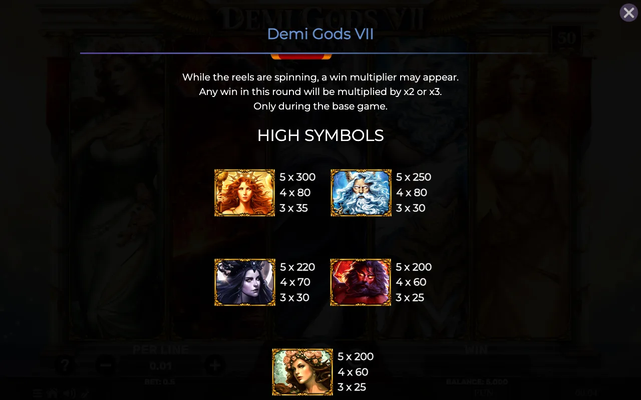 Game rules, page 5 — Demi Gods Vii