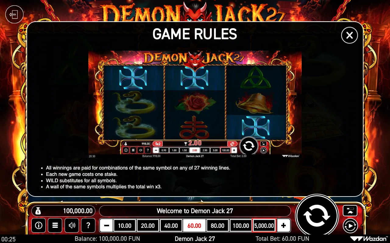 Game rules, page 2 — Demon Jack 27