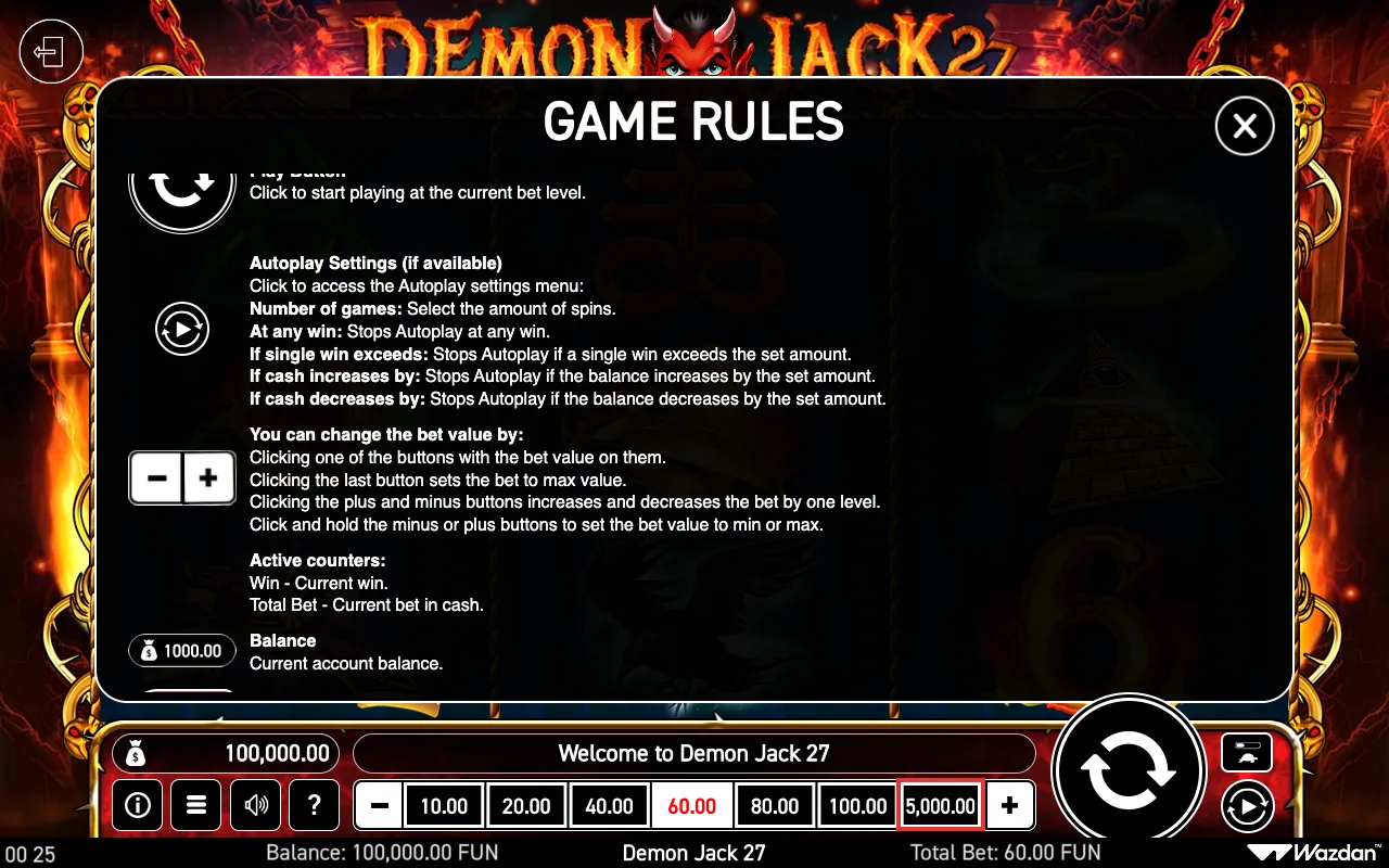 Game rules, page 5 — Demon Jack 27