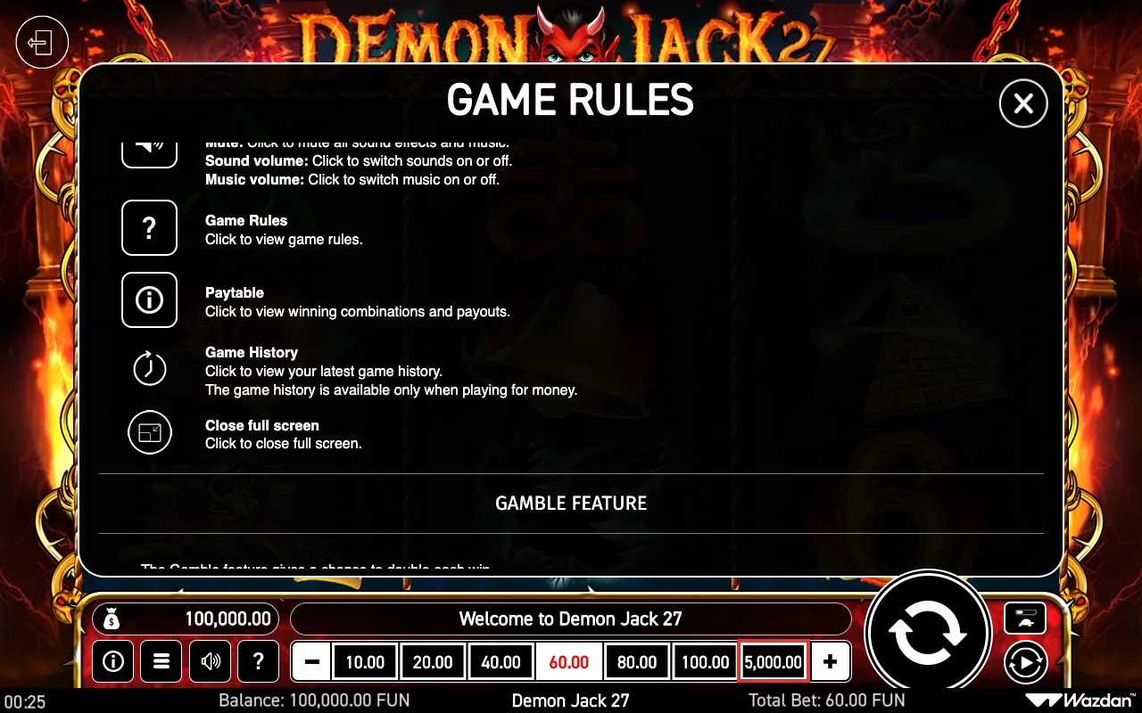 Game rules, page 6 — Demon Jack 27