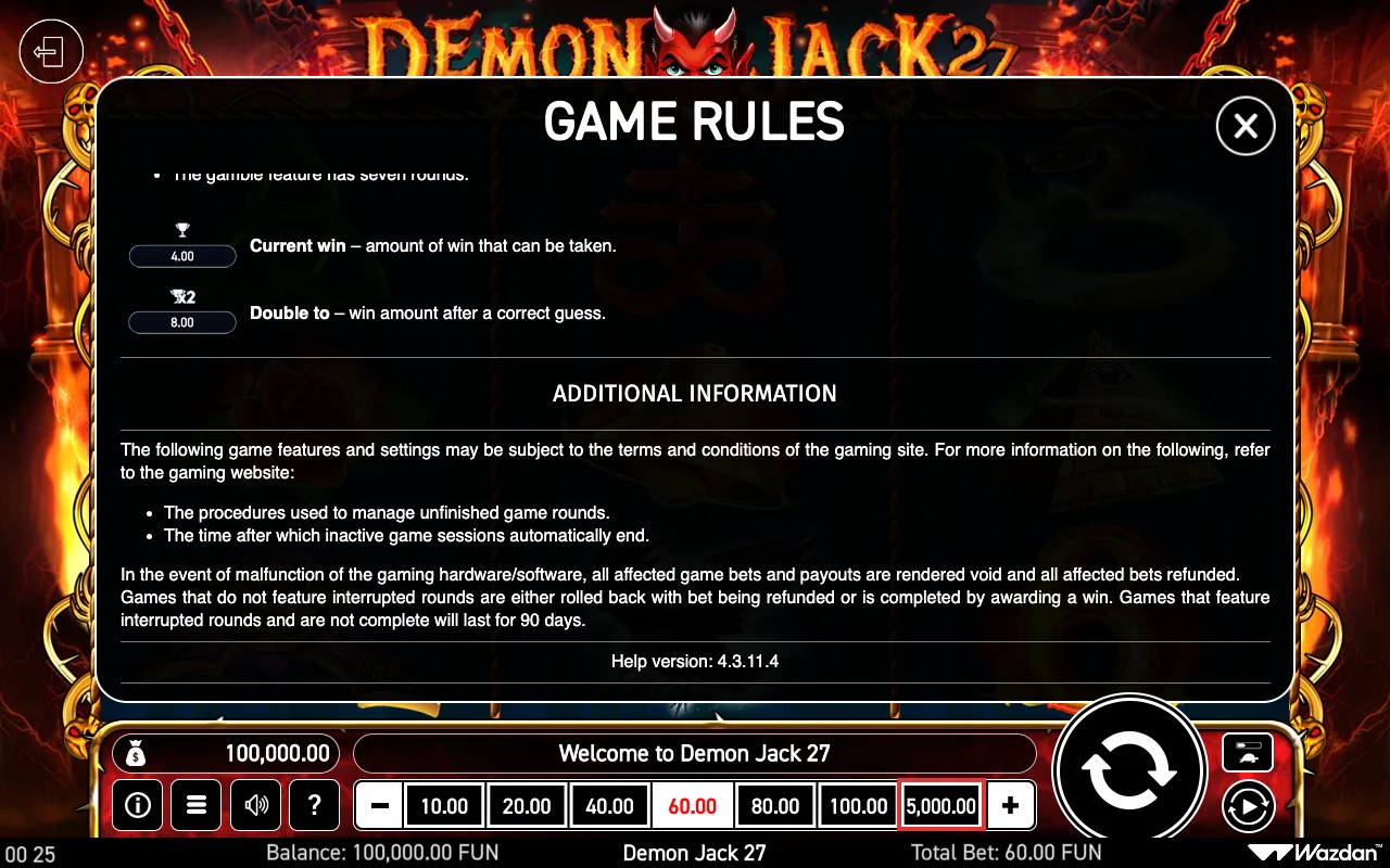 Game rules, page 7 — Demon Jack 27