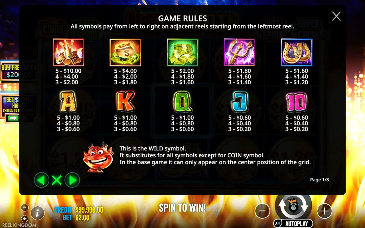 Game rules, page 1 — Demon Pots