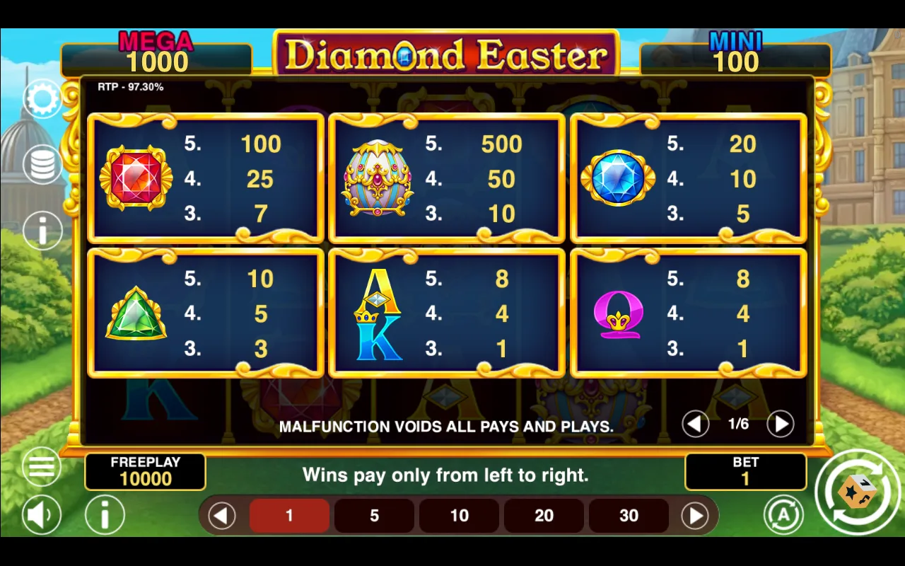 Game rules, page 1 — Diamond Easter