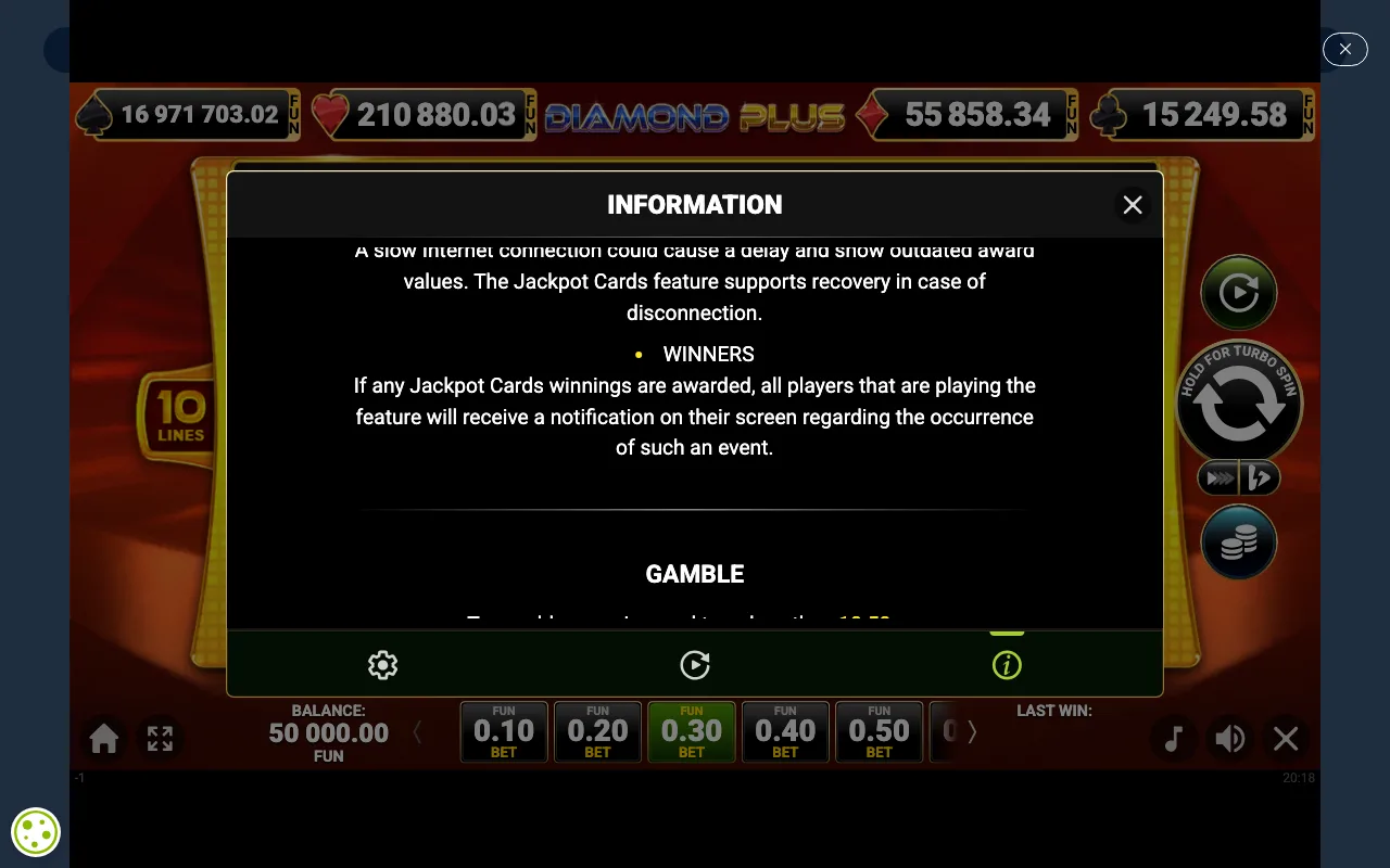 Game rules, page 3 — Diamond Plus