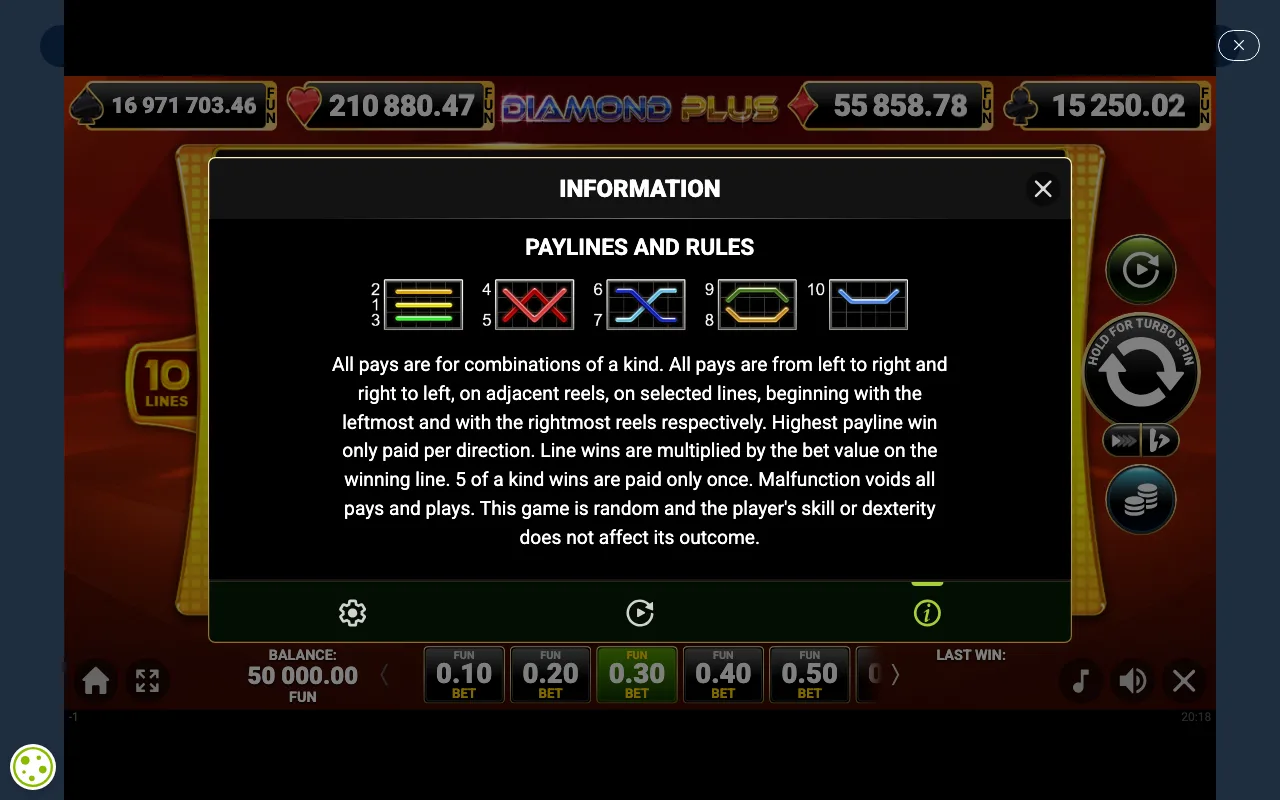 Game rules, page 4 — Diamond Plus