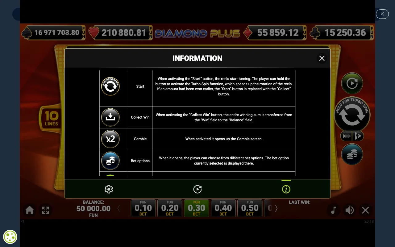Game rules, page 5 — Diamond Plus