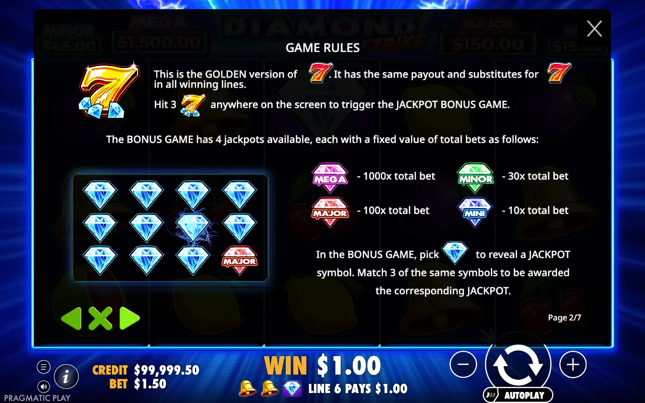 Game rules — Diamond Strike