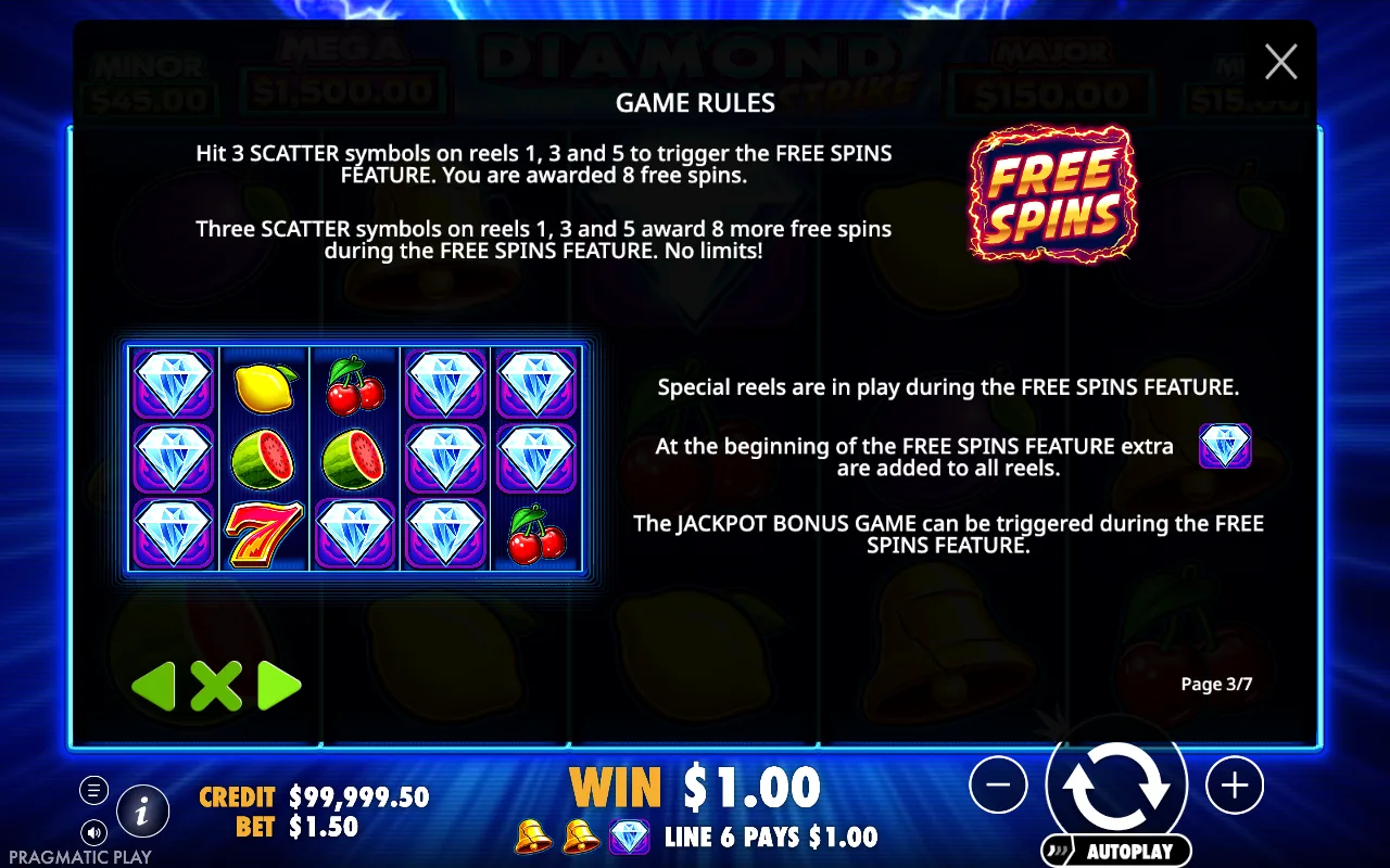 Game rules — Diamond Strike