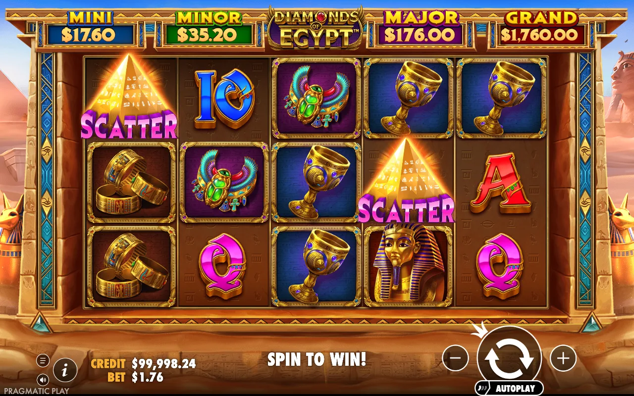 The base game — Diamonds of Egypt