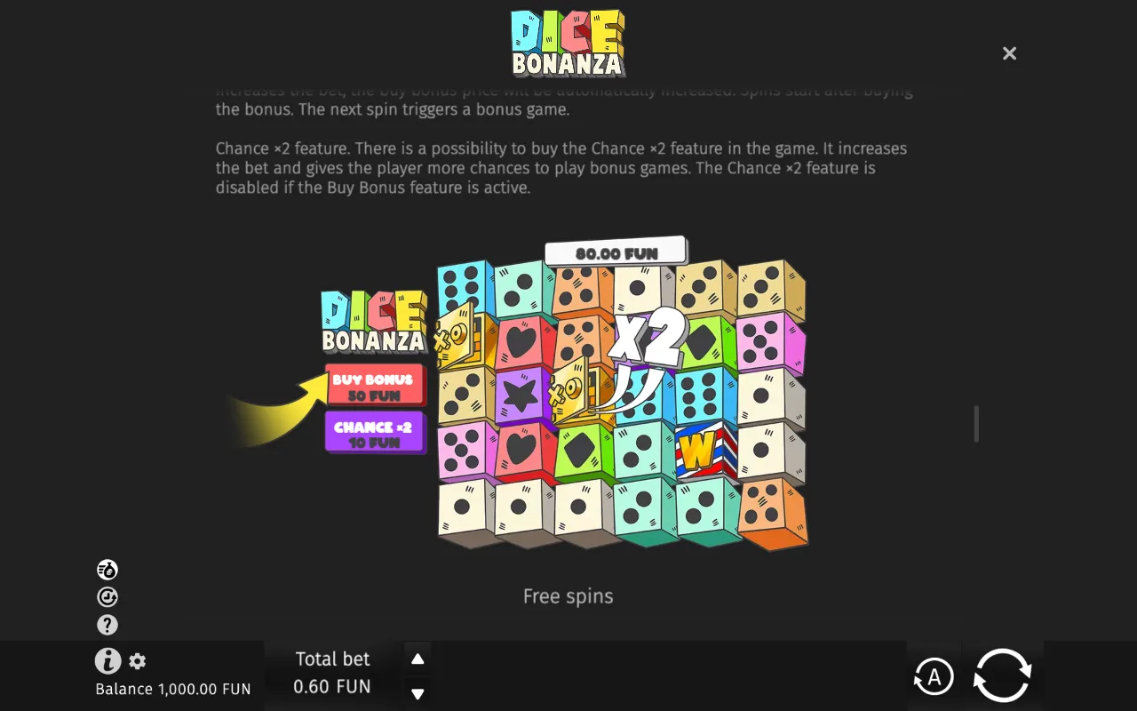 Game rules, page 3 — Dice Bonanza