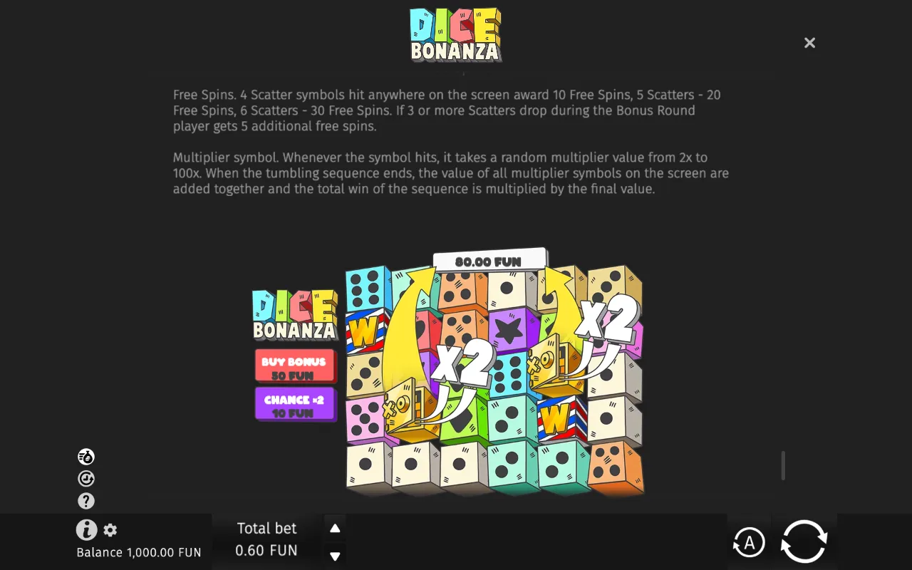 Game rules, page 4 — Dice Bonanza