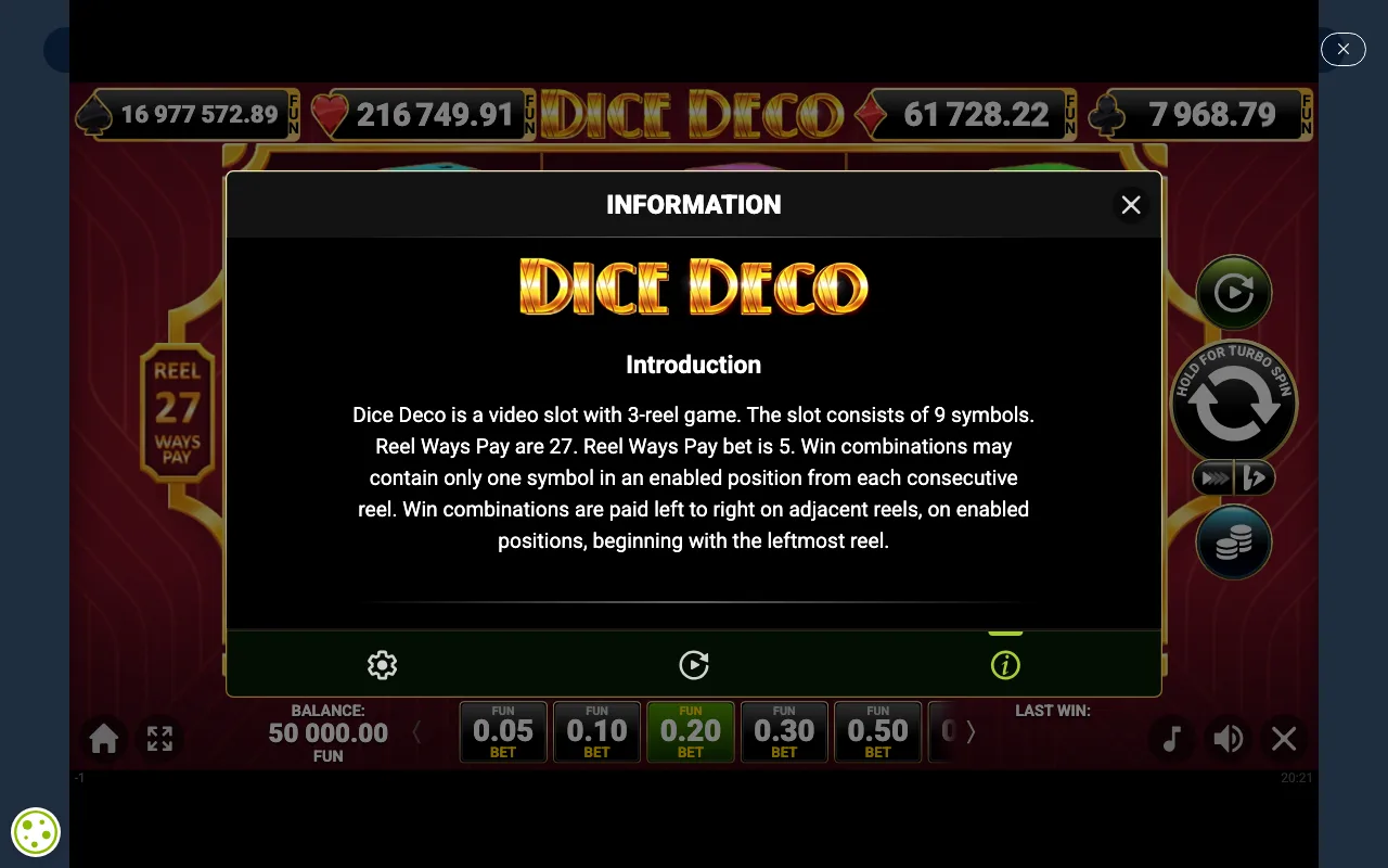 Game rules, page 1 — Dice Deco