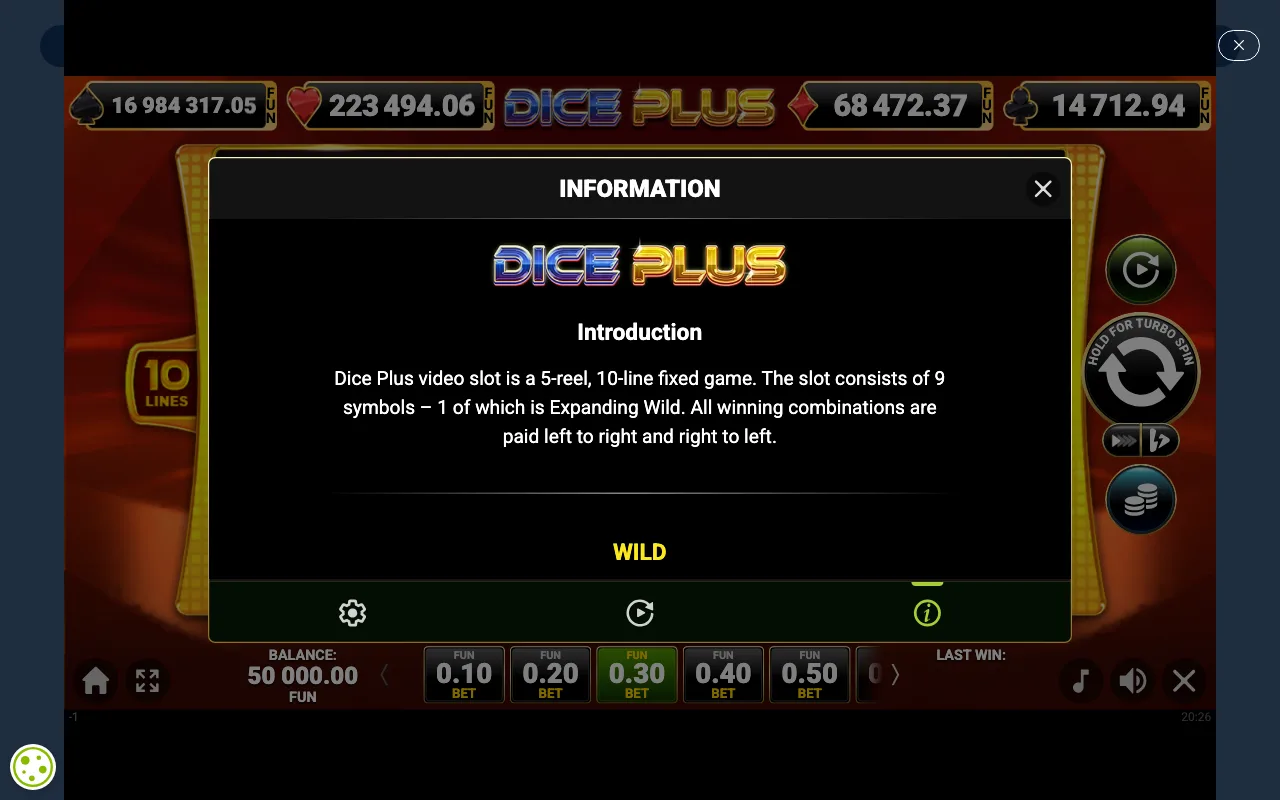 Game rules, page 1 — Dice Plus