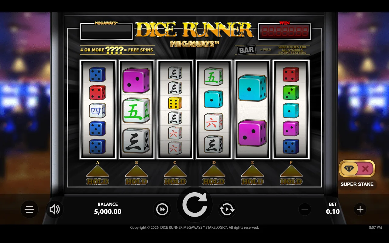 The base game — Dice Runner Megaways