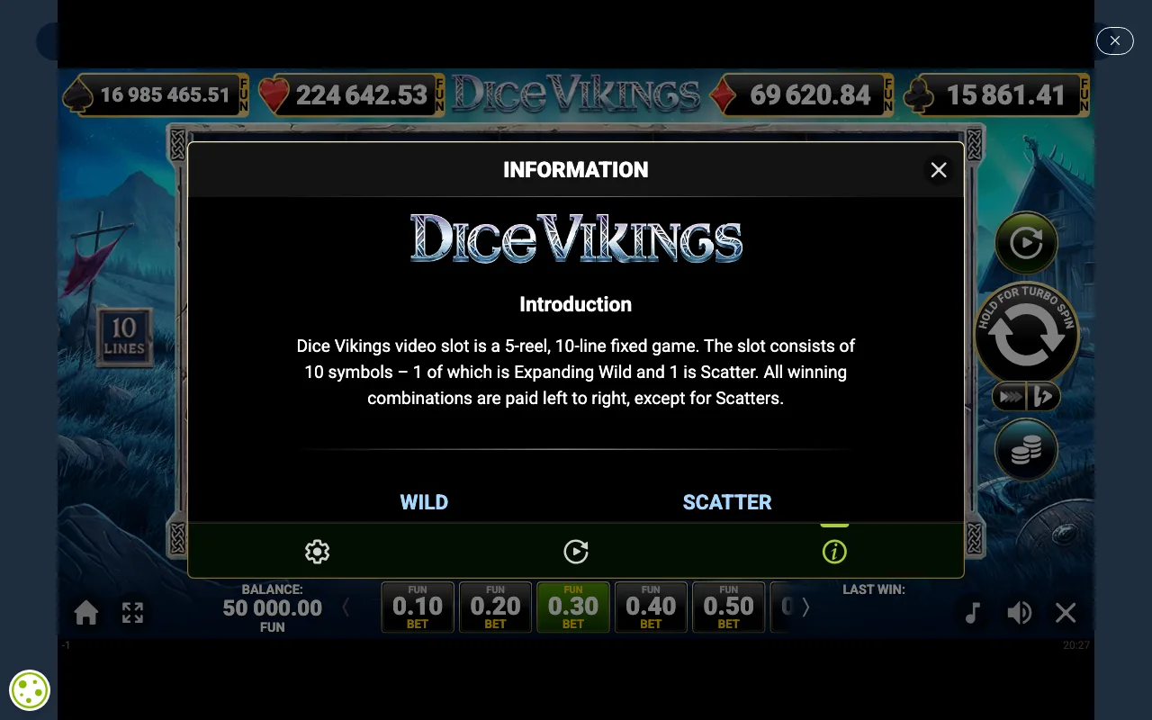 Game rules, page 1 — Dice Vikings
