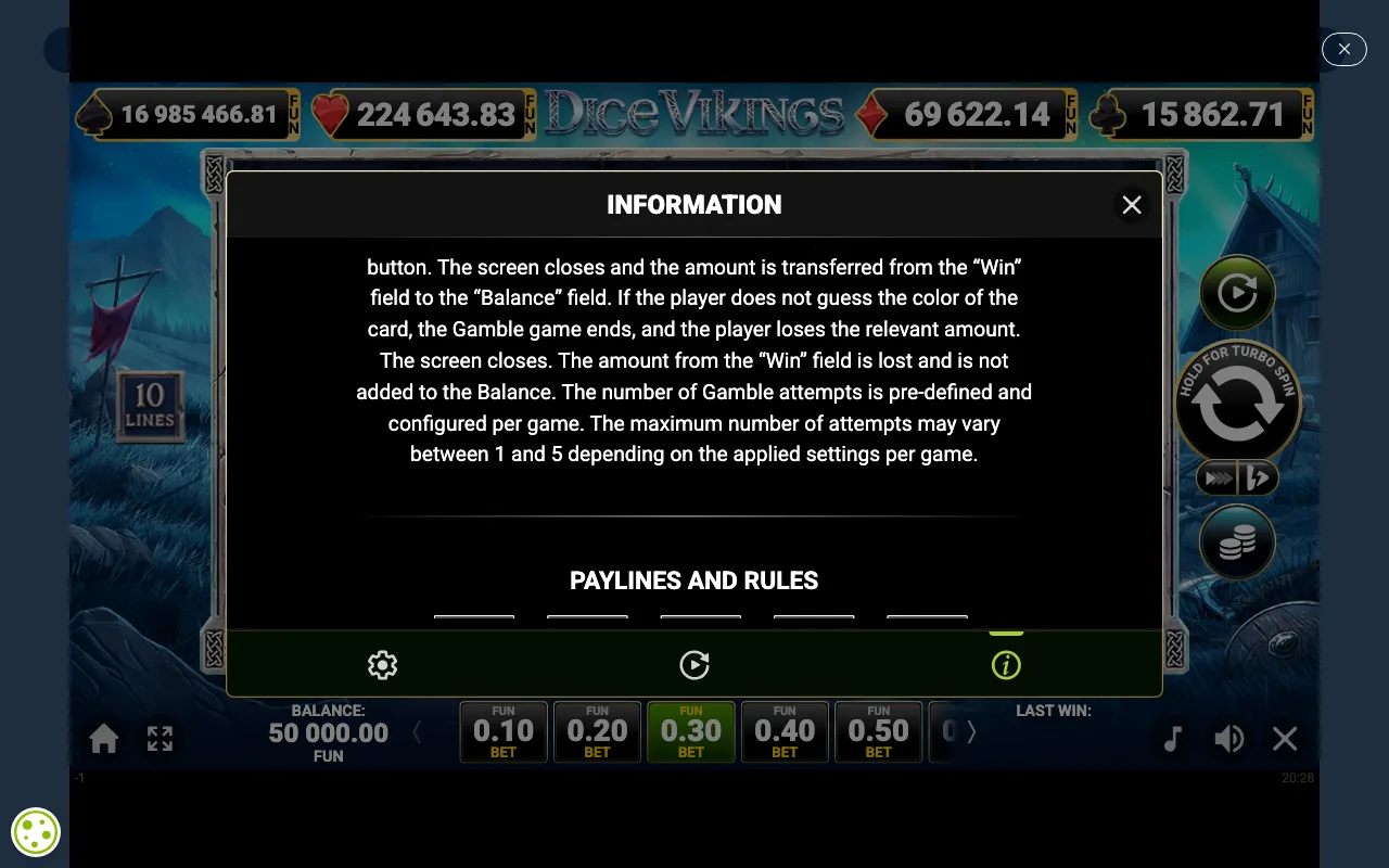 Game rules, page 5 — Dice Vikings