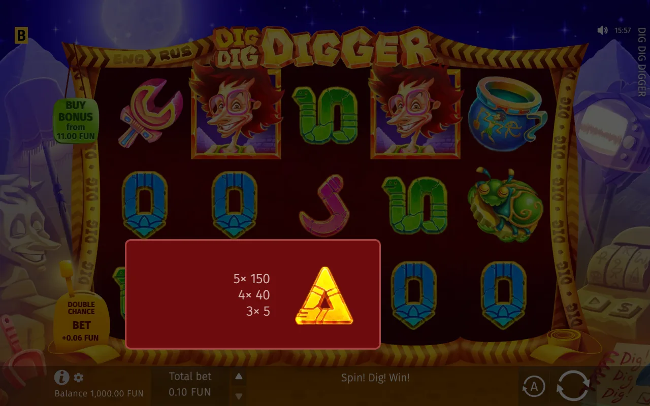 The base game — Dig Dig Digger