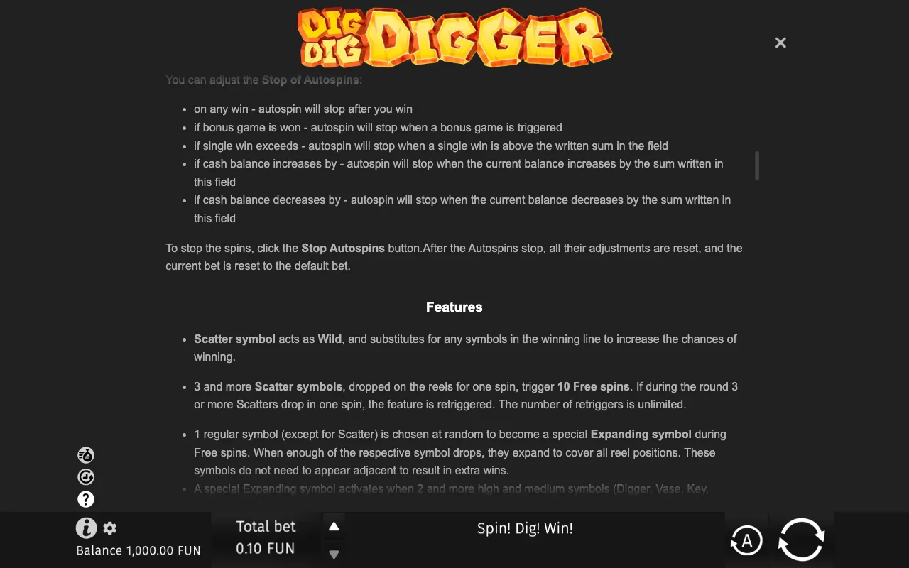 Game rules, page 7 — Dig Dig Digger