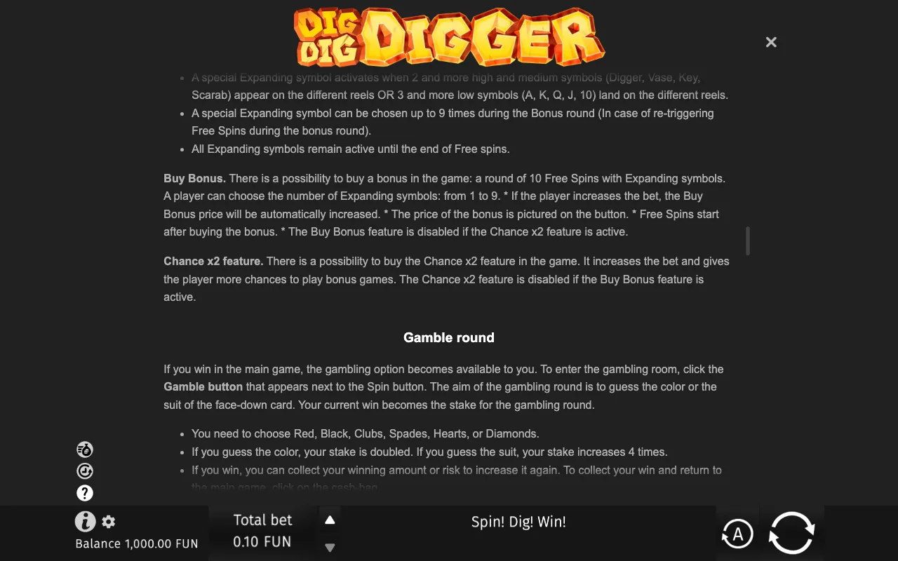 Game rules, page 8 — Dig Dig Digger