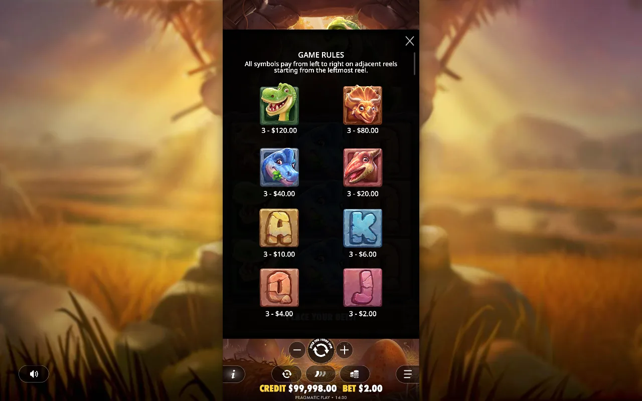 Game rules — Dino Drop