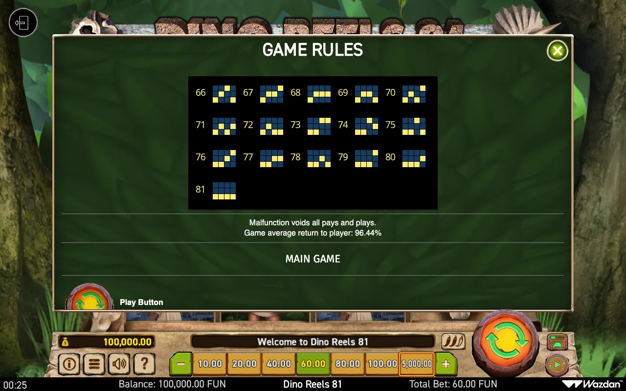 Game rules, page 4 — Dino Reels 81
