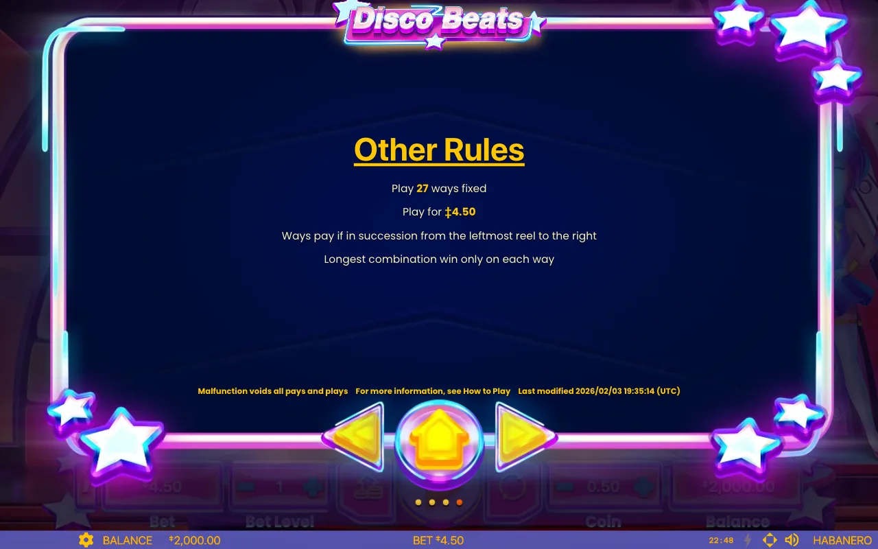 Game rules, page 6 — Disco Beats