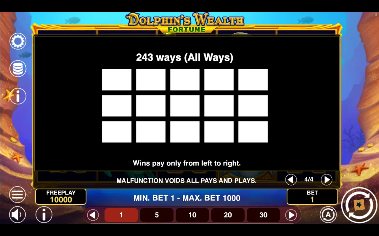 Game rules, page 4 — Dolphins Wealth Fortune