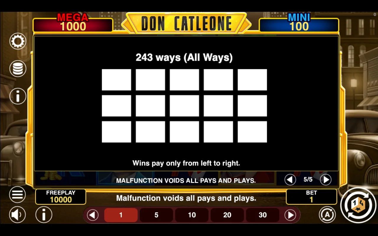 Game rules, page 5 — Don Cat Leone Hold And Win