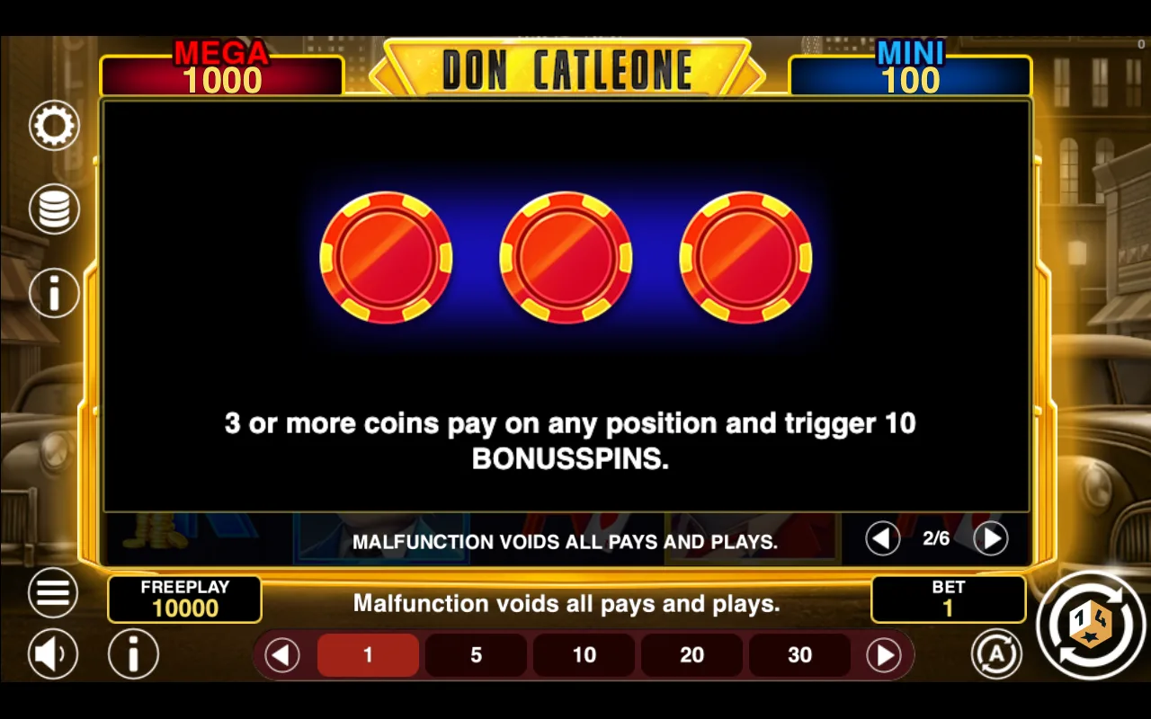 Game rules, page 2 — Don Cat Leone Win Spins