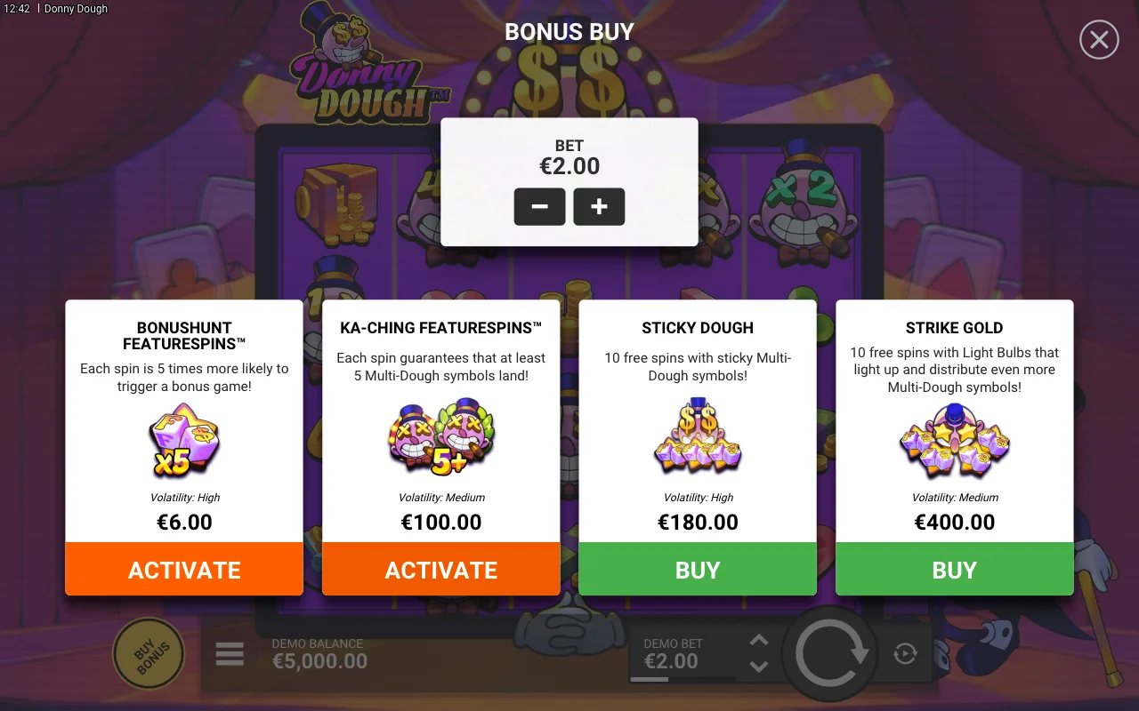 Buying the feature — Donny Dough