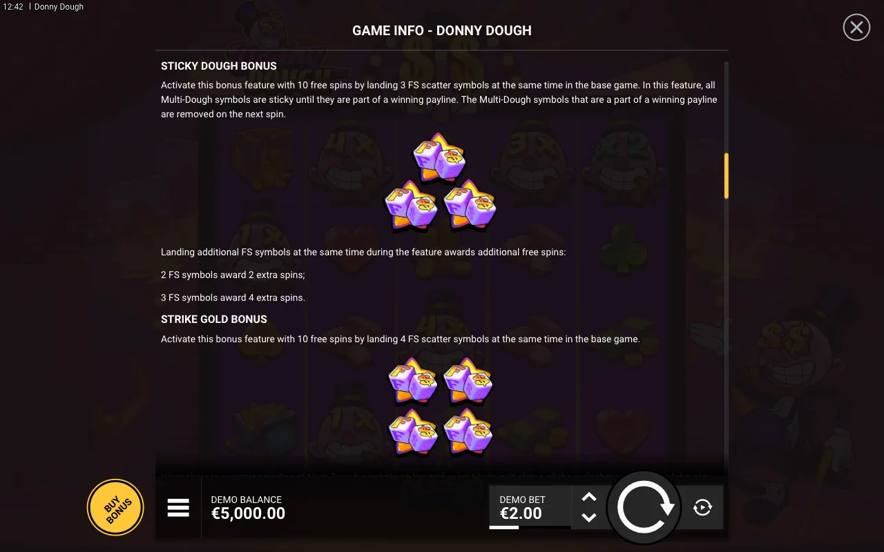 Game rules, page 3 — Donny Dough