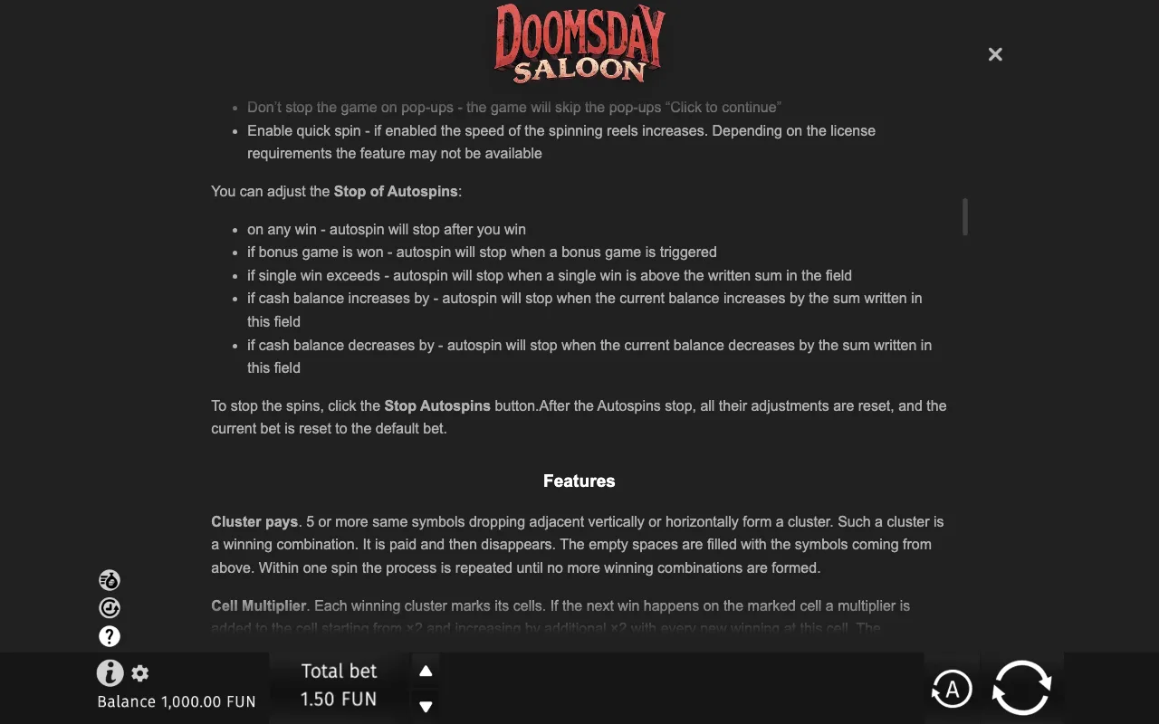 Game rules, page 7 — Doomsday Saloon
