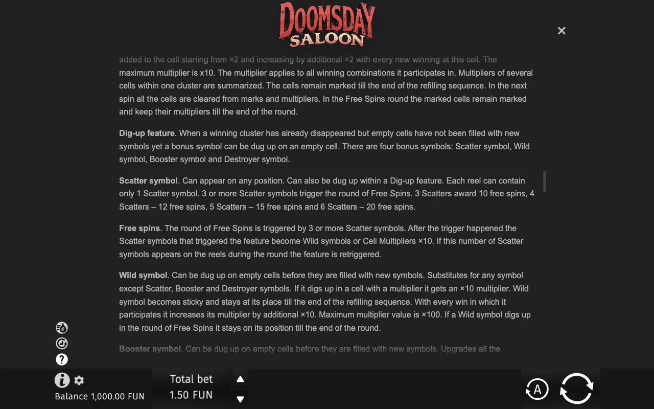 Game rules, page 8 — Doomsday Saloon