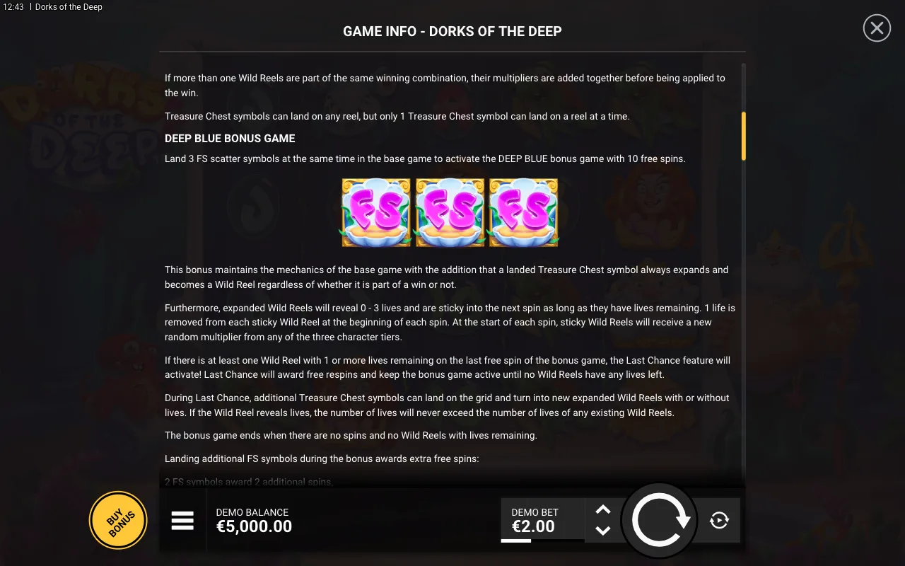 Game rules, page 2 — Dorks of the Deep