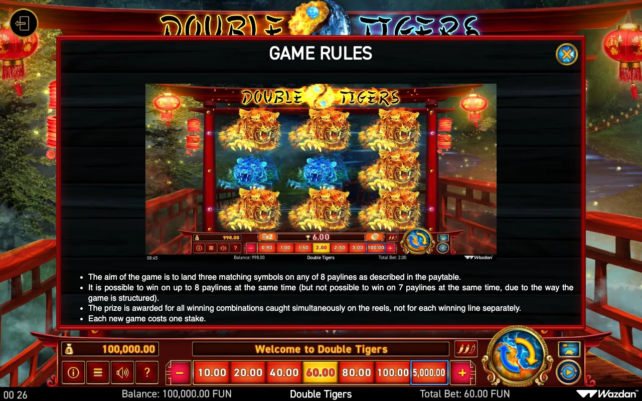 Game rules — Double Tigers