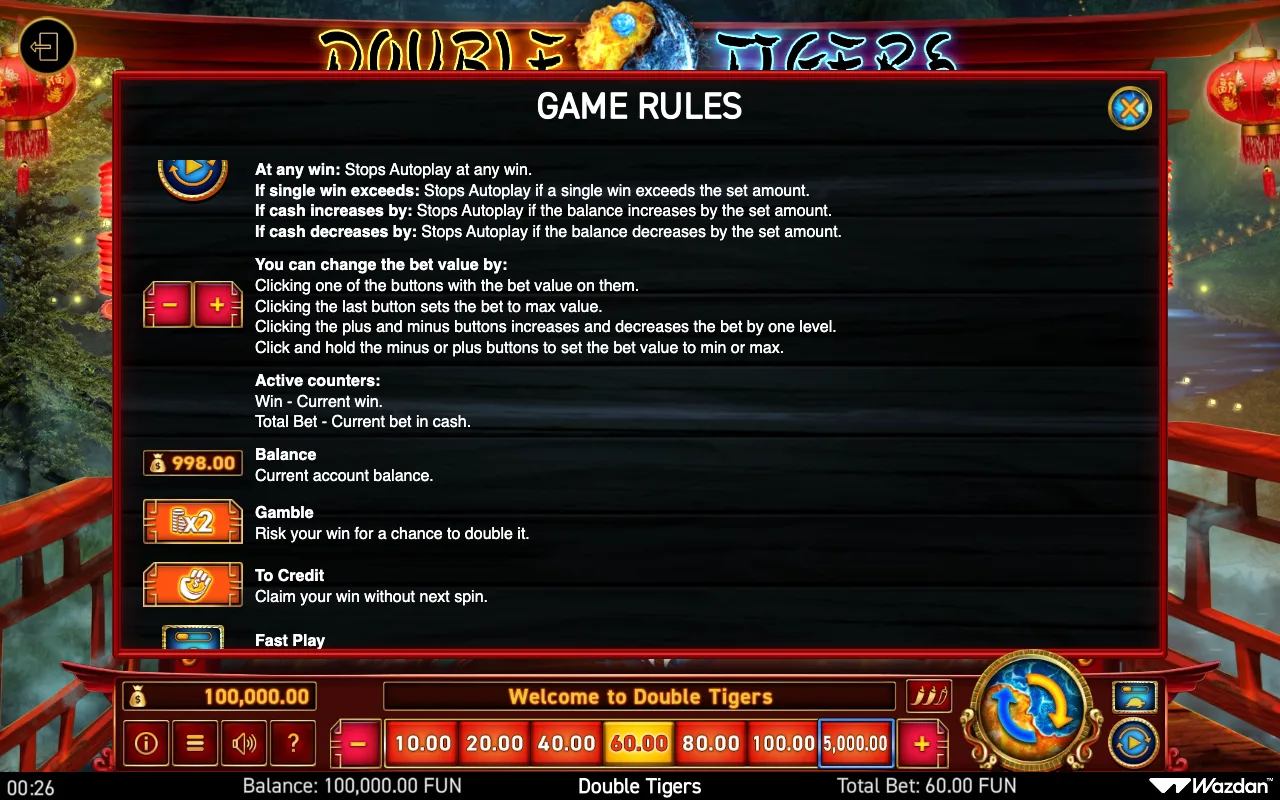Game rules, page 5 — Double Tigers