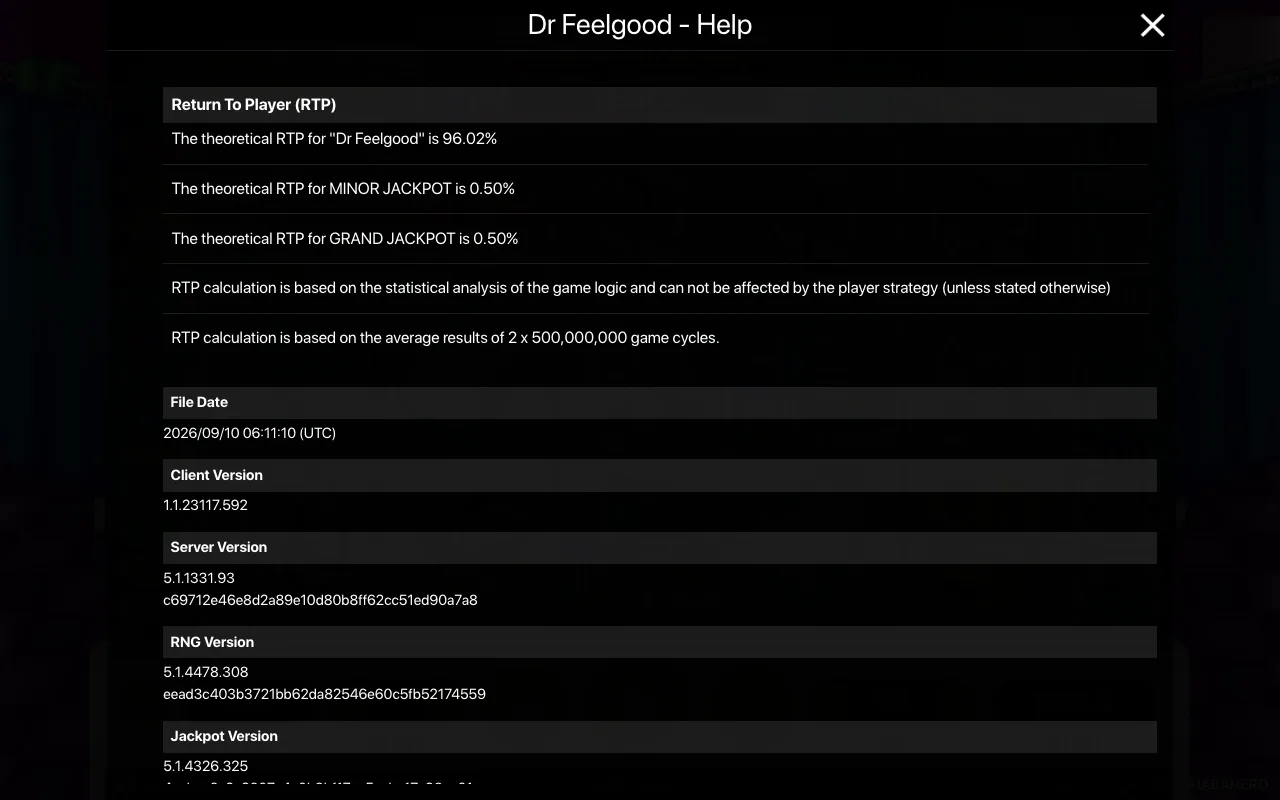 Game rules, page 2 — Dr Feelgood