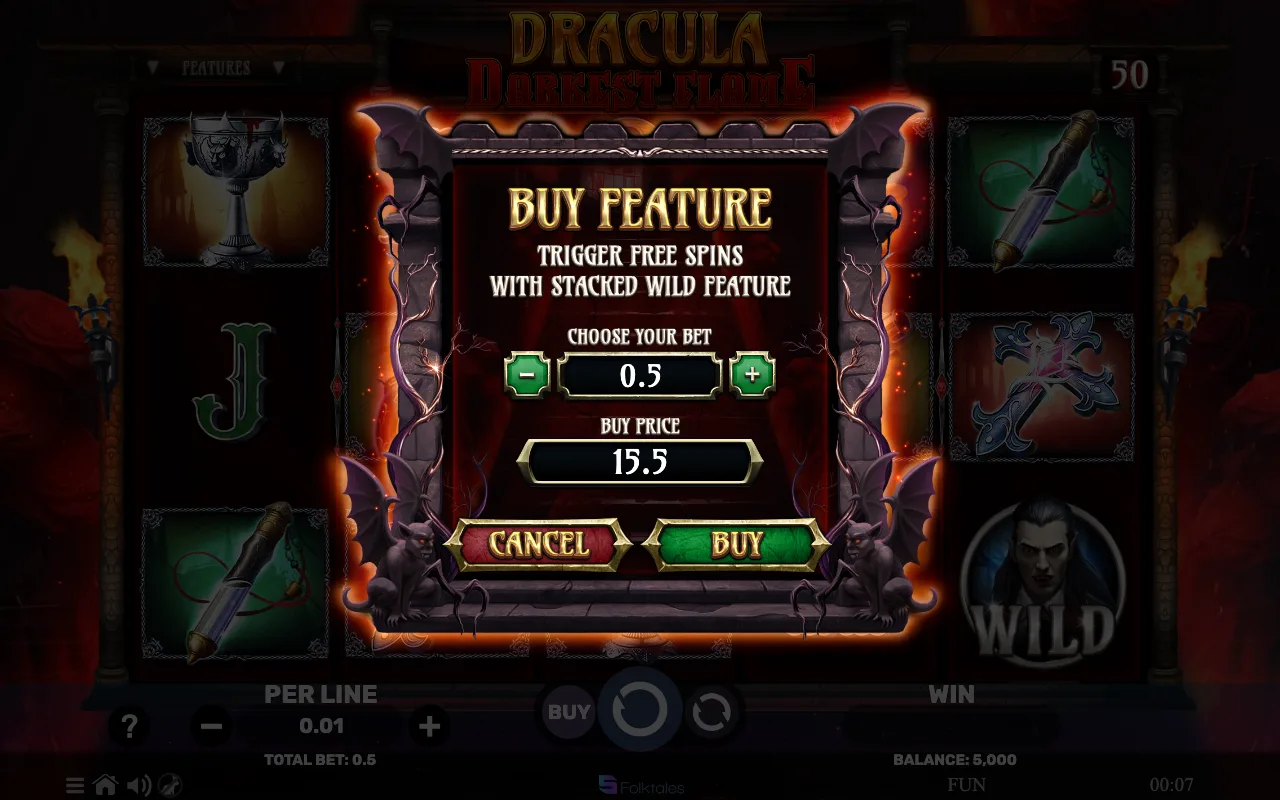 Buying the feature — Dracula Darkest Flame