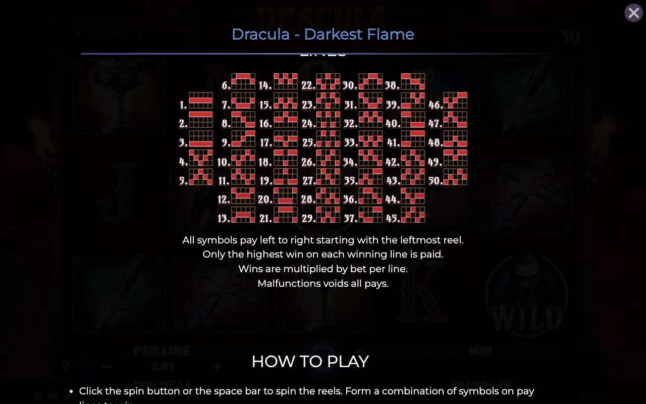 Game rules, page 6 — Dracula Darkest Flame