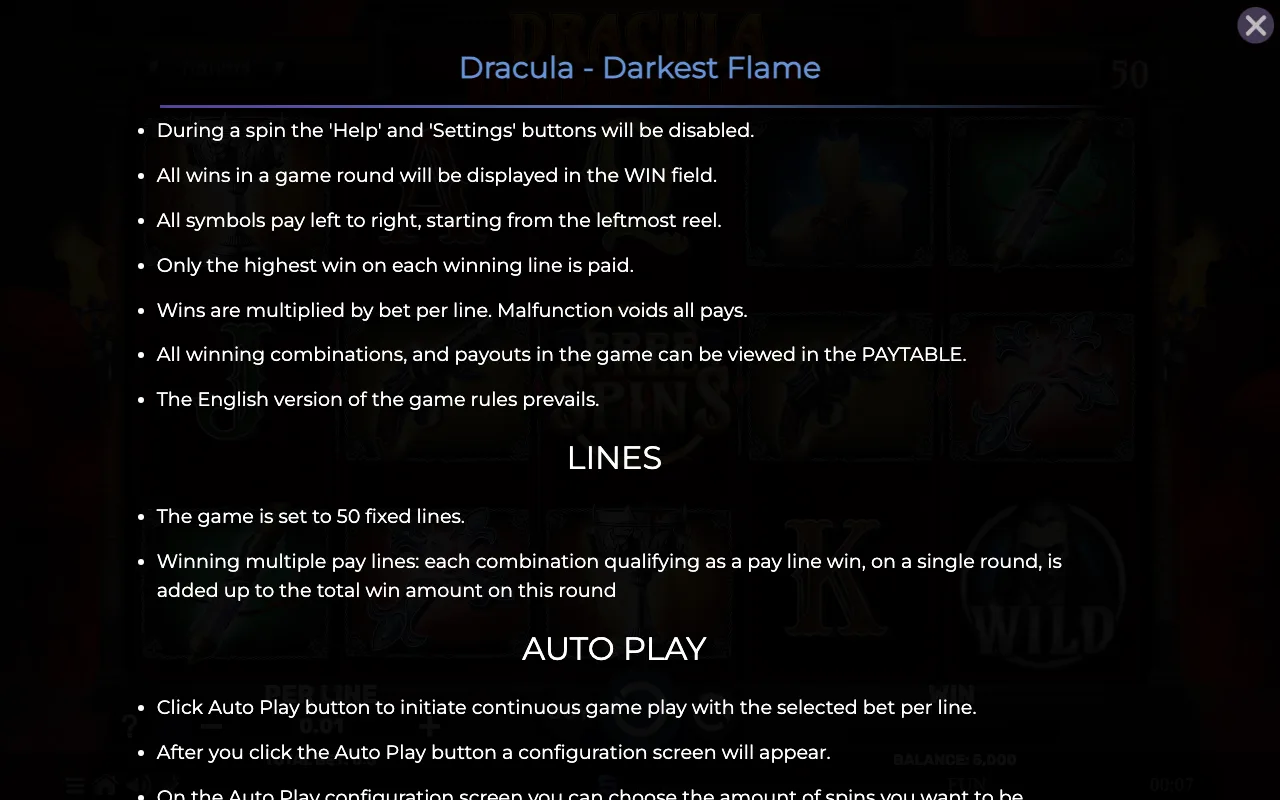 Game rules, page 7 — Dracula Darkest Flame