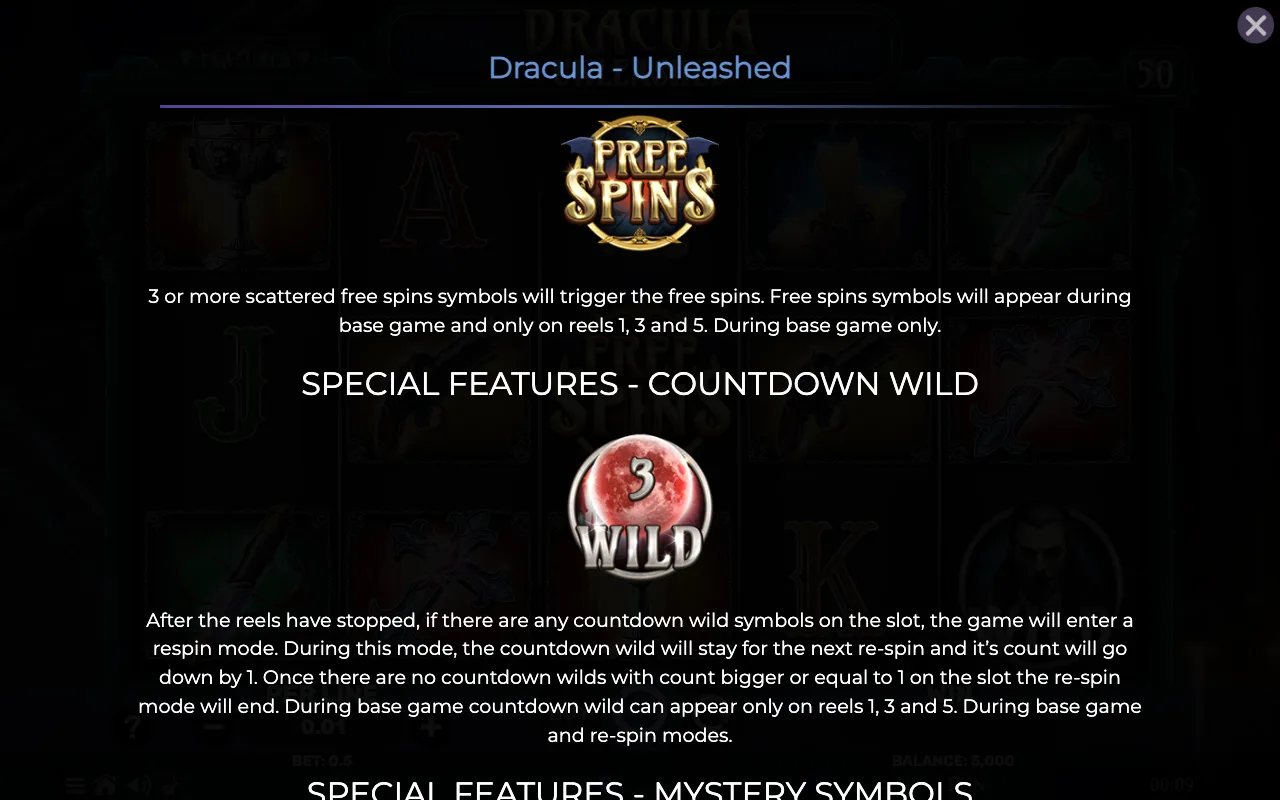 Game rules, page 2 — Dracula Unleashed