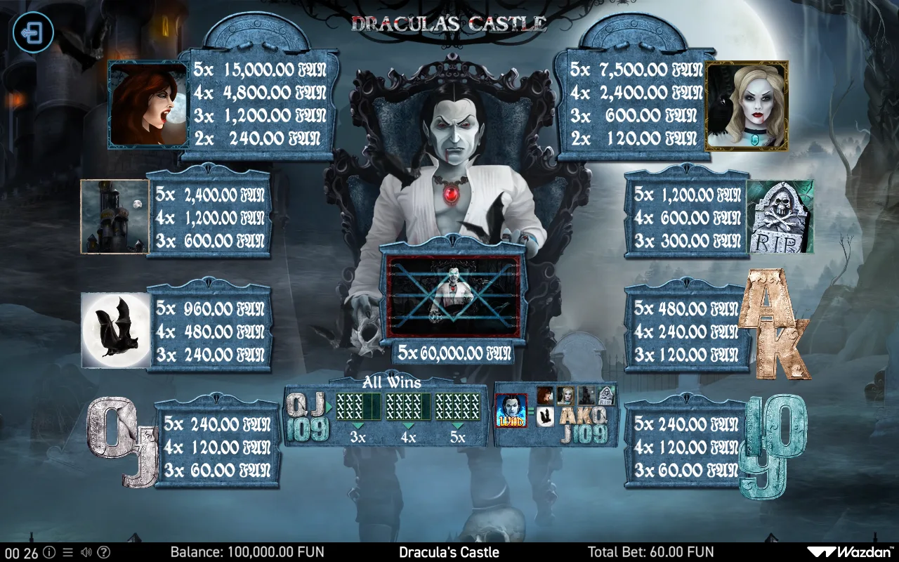 Game rules, page 1 — Draculas Castle