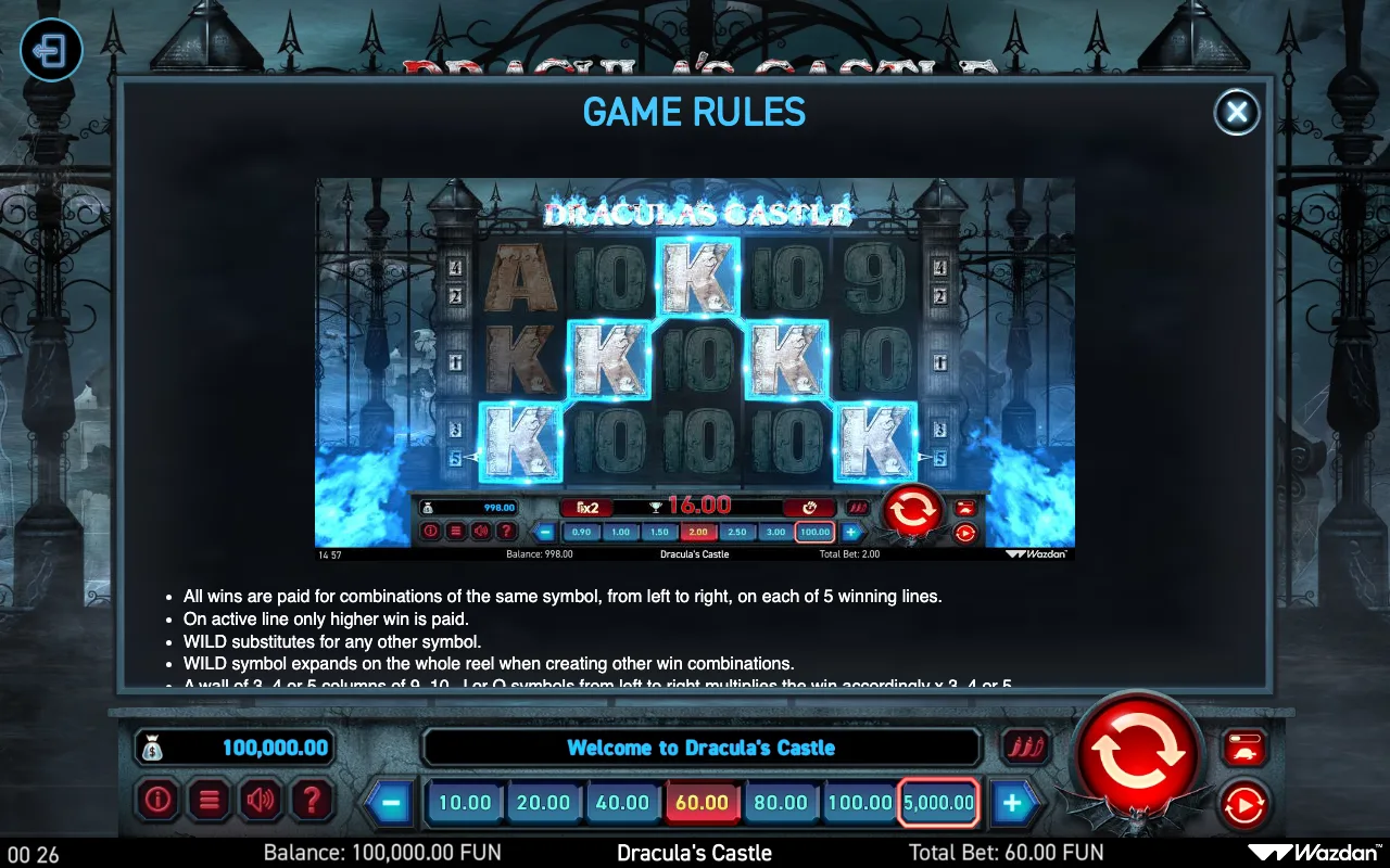 Game rules, page 2 — Draculas Castle