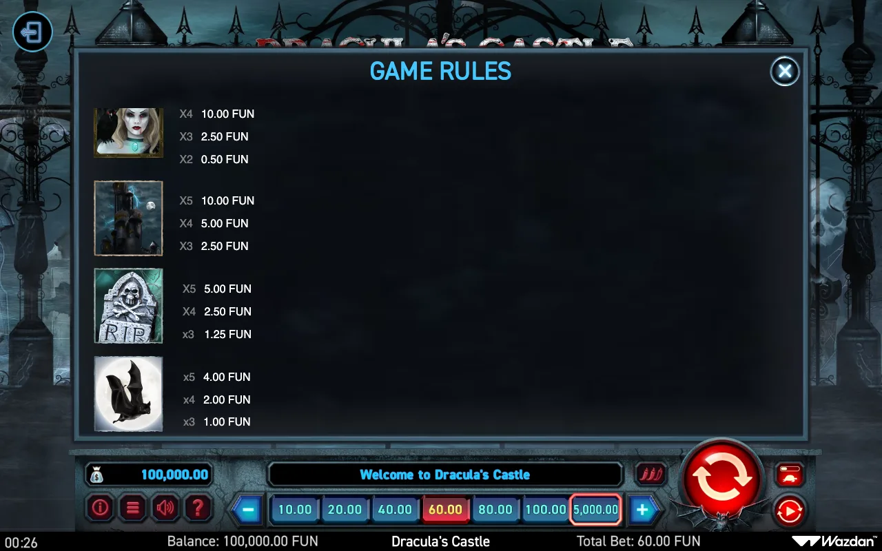 Game rules, page 3 — Draculas Castle