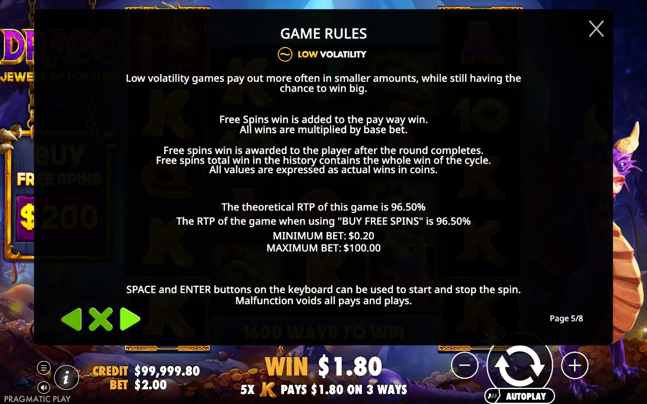 Game rules, page 5 — Drago - Jewels of Fortune