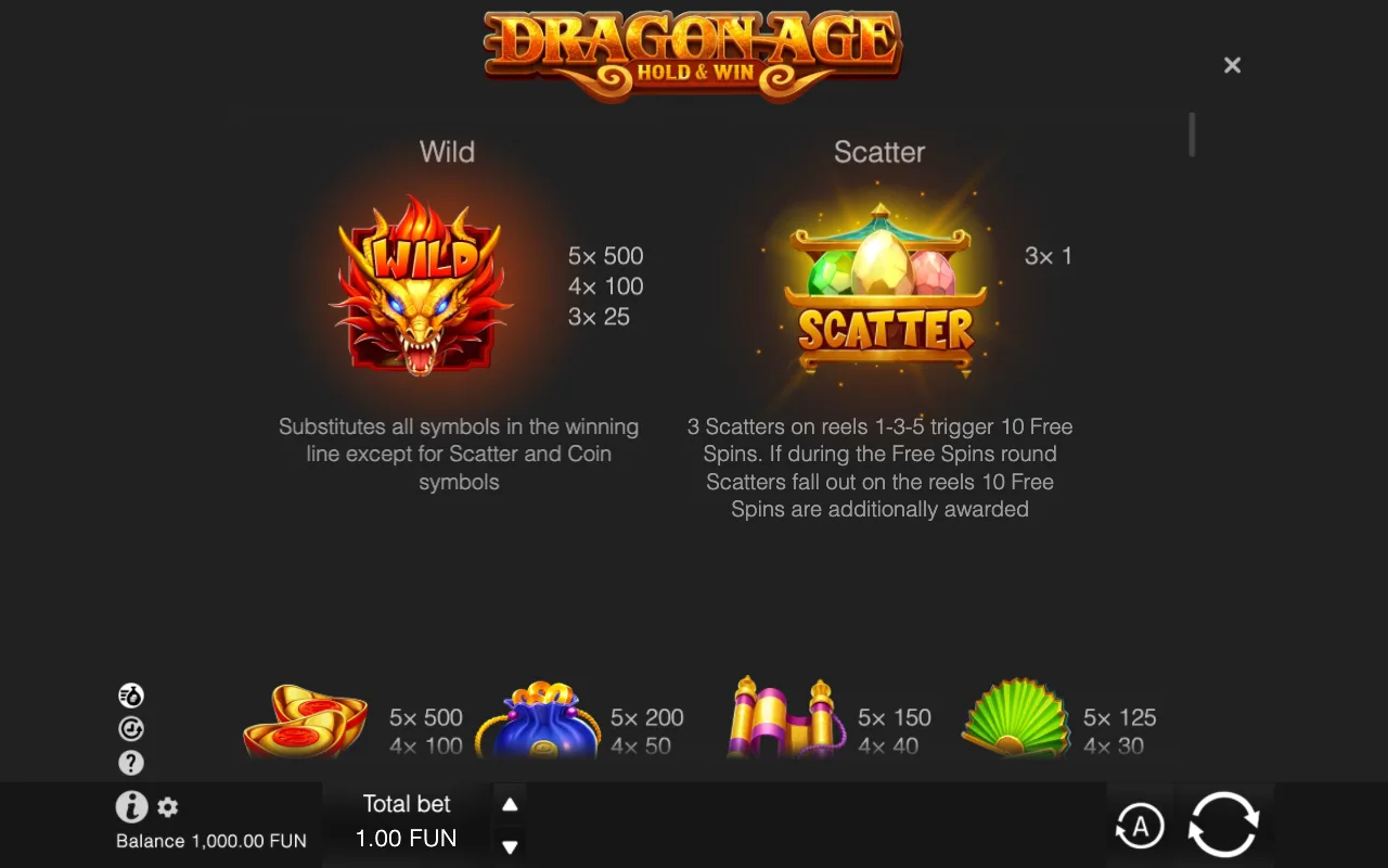 Game rules, page 1 — Dragon Age Hold Win