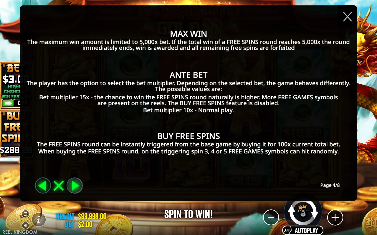 Max win — Dragon Gold 88