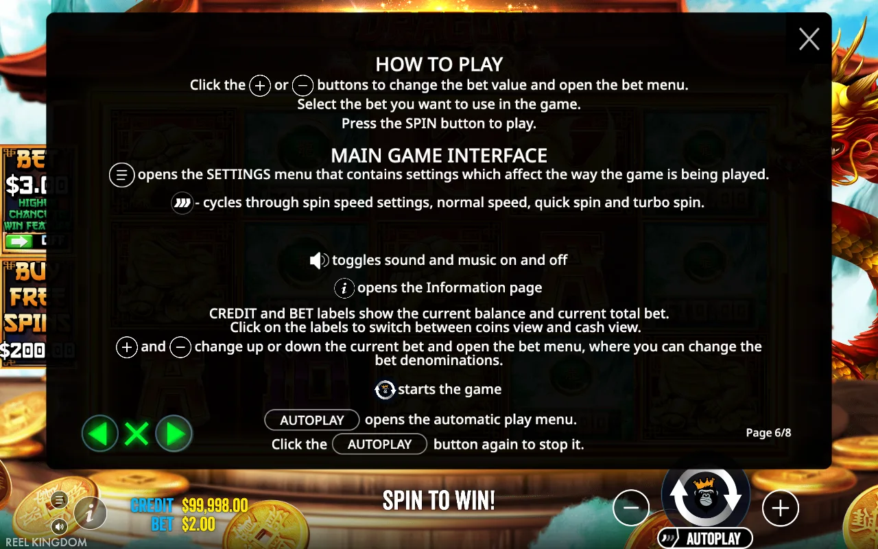 How to play — Dragon Gold 88