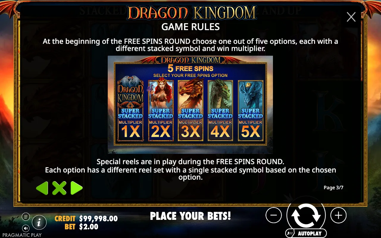 Game rules — Dragon Kingdom
